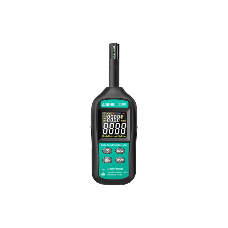 ANENG 电子温湿度计 高精度工业家用室内室外温度计测量VA彩色返显屏 GN401 标配