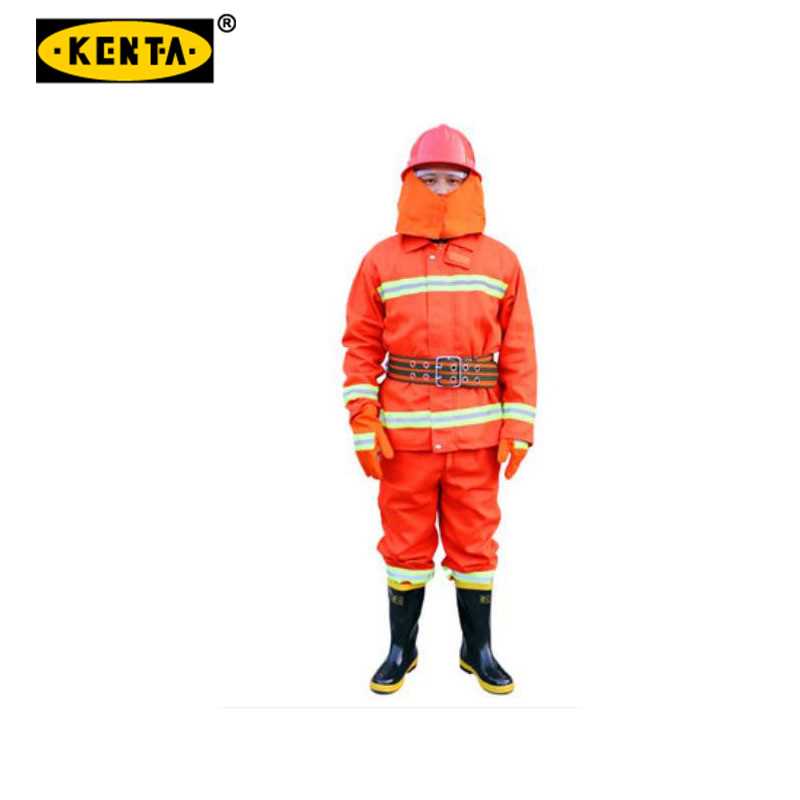 KENTA/克恩达 KENTA/克恩达 19-119-1053 B62958 97款消防服六件套阻燃款橙红(消防上衣、消防裤子、消防手套、消防头盔、消防腰带、97消防靴) 19-119-1053