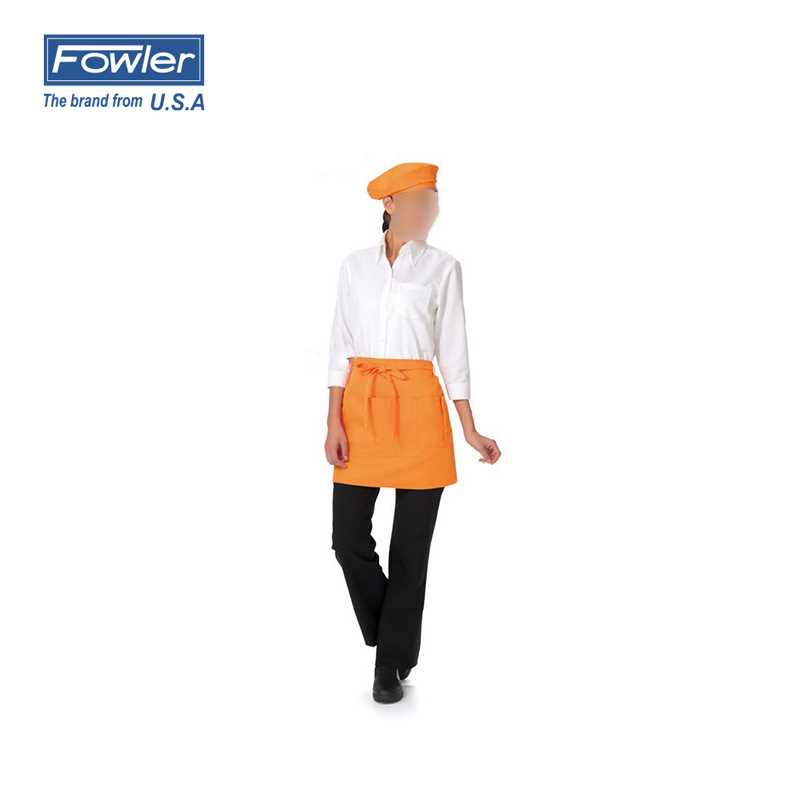99-3030-325 FOWLER/福勒 99-3030-325 F42238 橙色短款腰部系带围裙