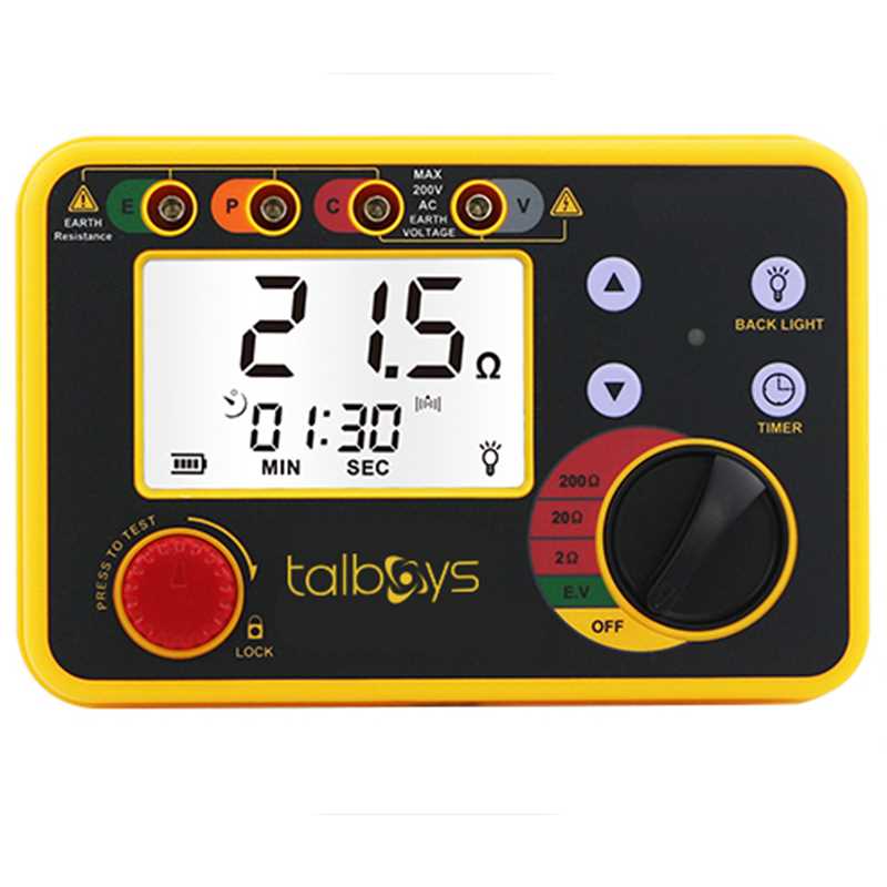 TS1901312 talboys/塔尔博伊斯 TS1901312 H10067 高精度数显接地电阻测试仪