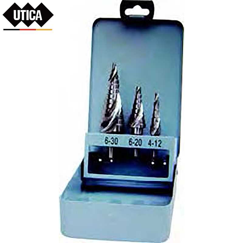 UTICA/优迪佧 UTICA/优迪佧 GE80-501-181 J151768 3件金属盒套装 高速钢螺旋刃台阶钻 GE80-501-181