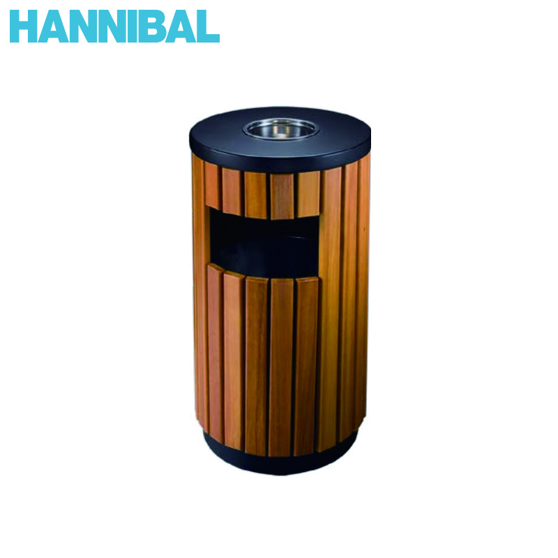 HANNIBAL/汉尼巴尔 HANNIBAL/汉尼巴尔 HB330171 C24587 圆形户外垃圾桶-塑木 HB330171